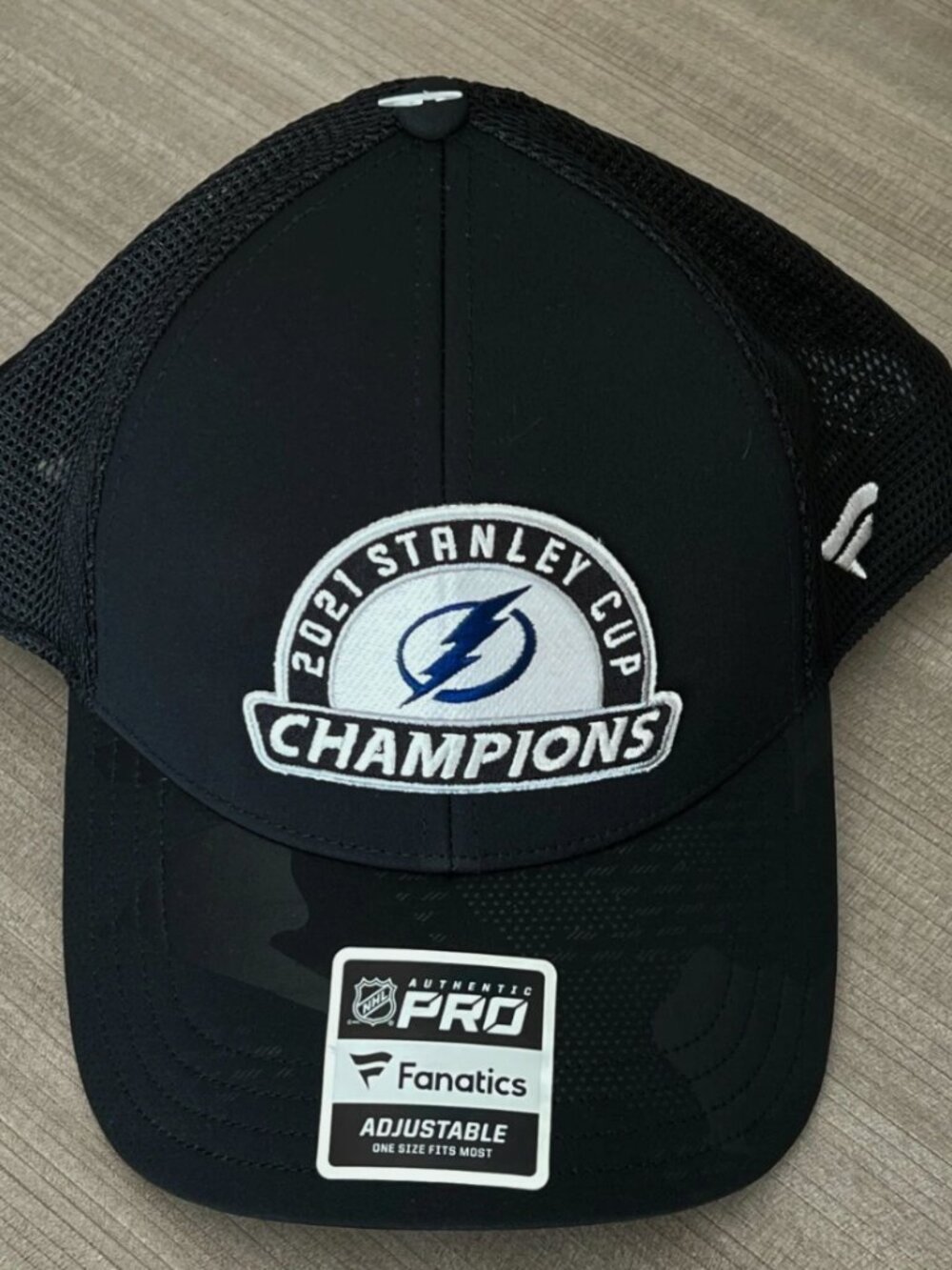 Tampa Bay Lightning 2021 Stanley Cup Champions Fanatics Mesh Snapback Hat